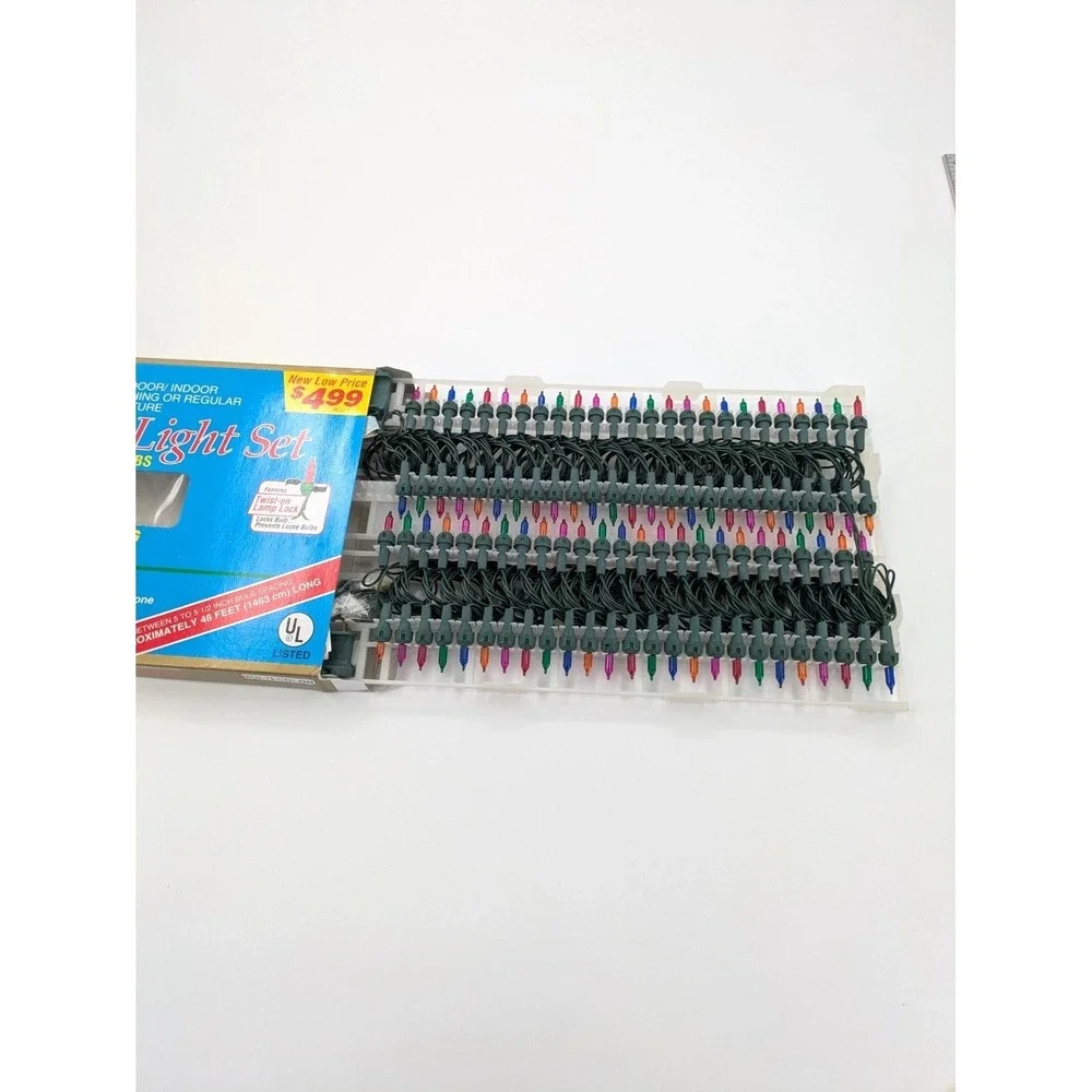 Joybrite 100 Deluxe Light Set Vintage Christmas Multi Color String To String VTG